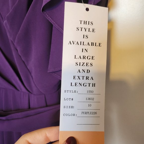 NWT Bridesmaid Dress Bill Levkoff Unworn & Unaltered Flutter sleeve A-line - Picture 4 of 5